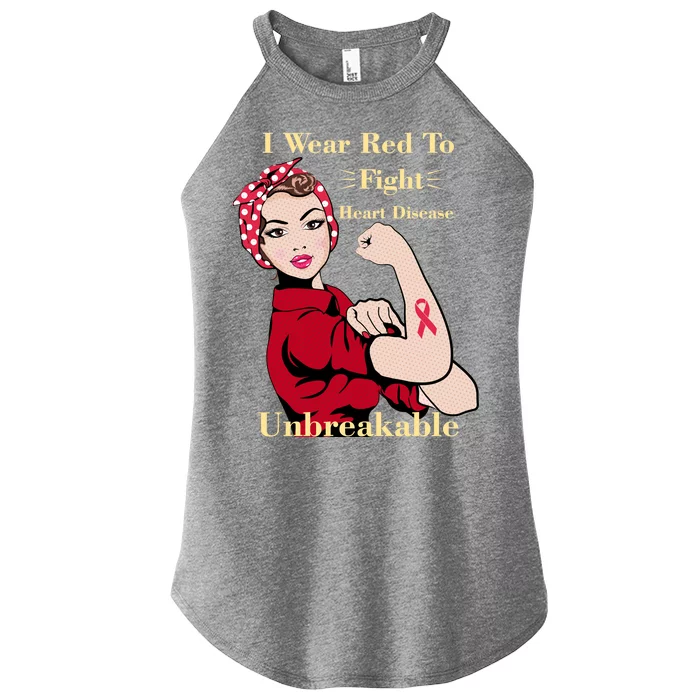 Unbreakable Wear Red To Fight Heart Disease Women’s Perfect Tri Rocker Tank