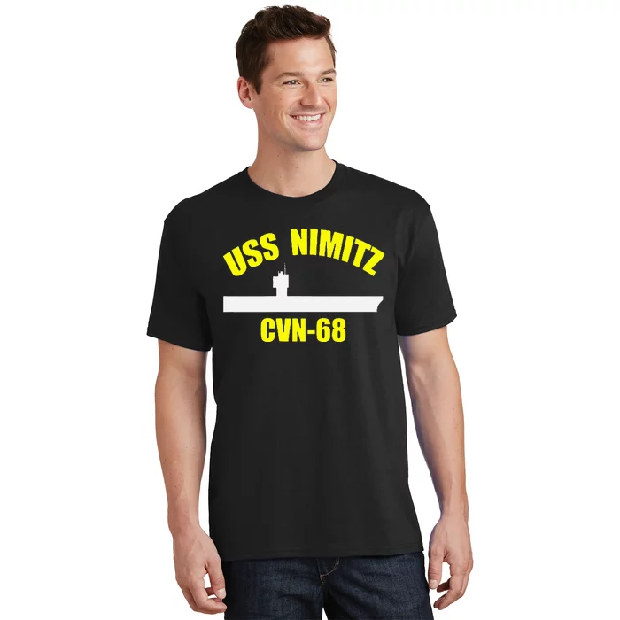 Uss Nimitz Cvn68 Aircraft Carrier Fathers Day Veteran T-Shirt