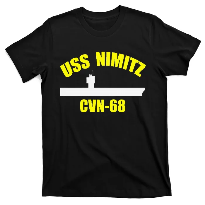 Uss Nimitz Cvn68 Aircraft Carrier Fathers Day Veteran T-Shirt