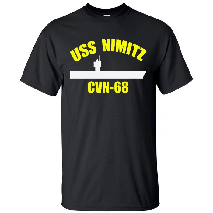 Uss Nimitz Cvn68 Aircraft Carrier Fathers Day Veteran Tall T-Shirt