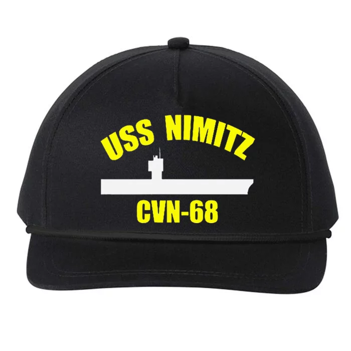 Uss Nimitz Cvn68 Aircraft Carrier Fathers Day Veteran Snapback Five-Panel Rope Hat