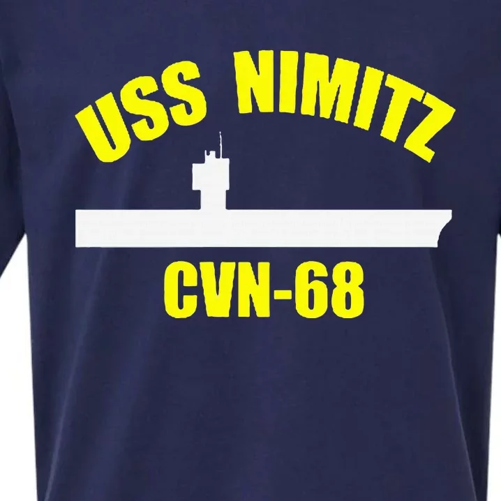 Uss Nimitz Cvn68 Aircraft Carrier Fathers Day Veteran Sueded Cloud Jersey T-Shirt