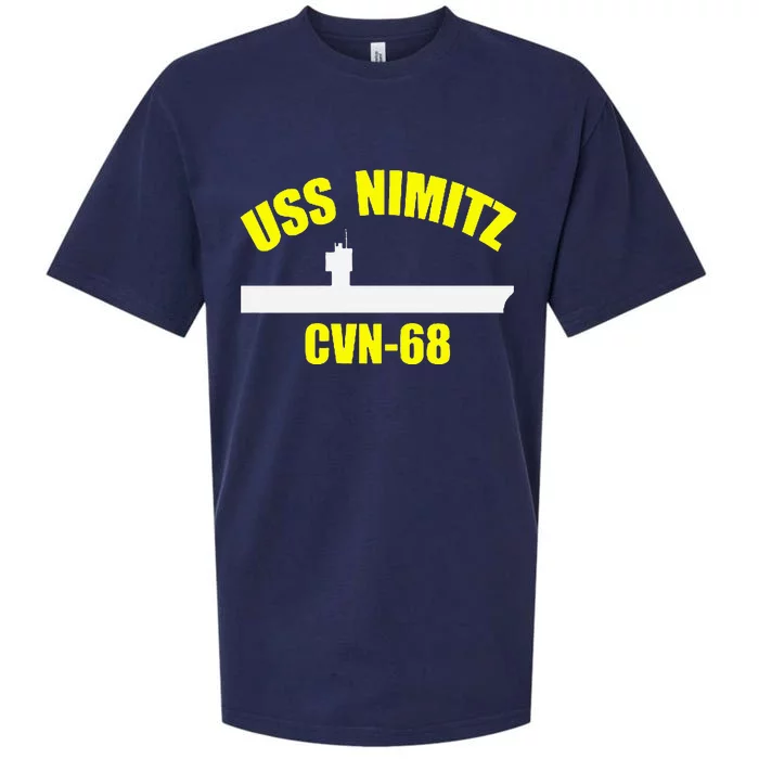 Uss Nimitz Cvn68 Aircraft Carrier Fathers Day Veteran Sueded Cloud Jersey T-Shirt