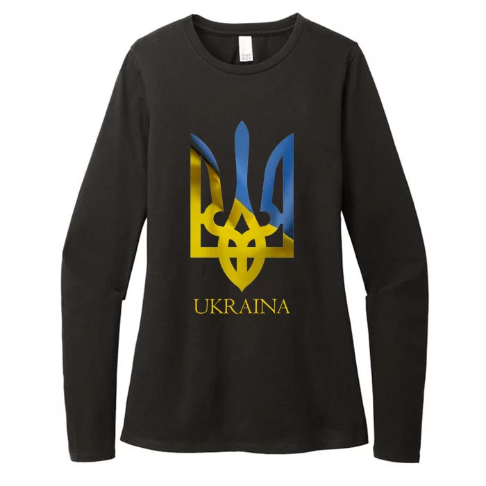 Ukraine National Coat Of Arms Ukraina Ukrainian Trident Womens CVC Long Sleeve Shirt