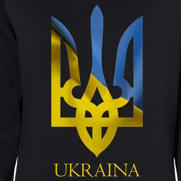 Ukraine National Coat Of Arms Ukraina Ukrainian Trident Womens California Wash Sweatshirt