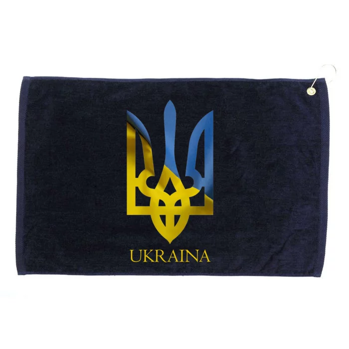 Ukraine National Coat Of Arms Ukraina Ukrainian Trident Grommeted Golf Towel