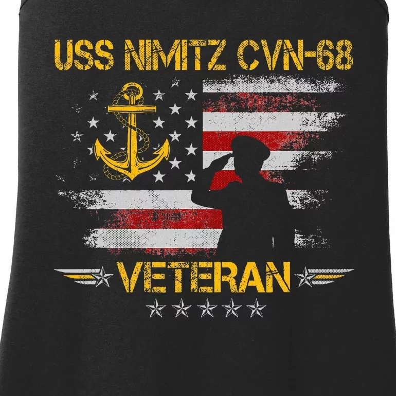 Uss Nimitz Cvn68 Aircraft Carrier Veteran Flag Ladies Essential Tank