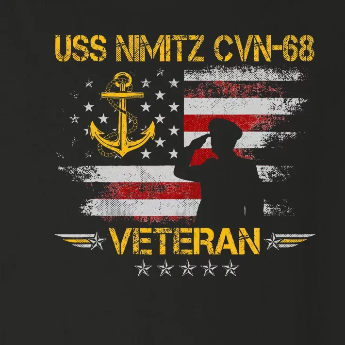 Uss Nimitz Cvn68 Aircraft Carrier Veteran Flag Toddler Long Sleeve Shirt