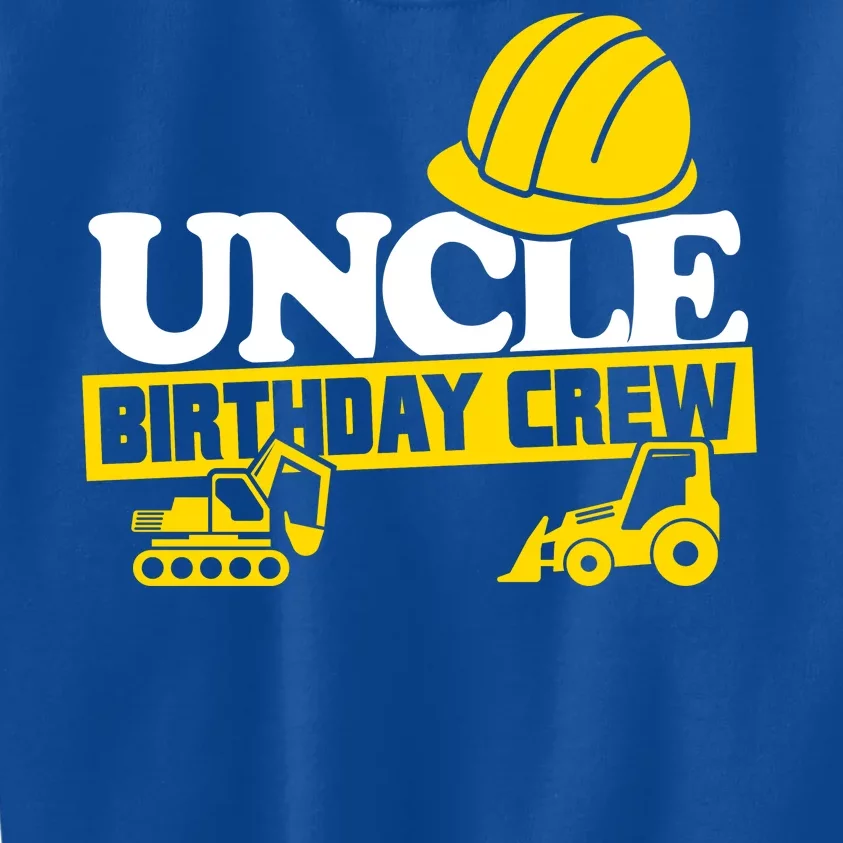 Uncle Birthday Crew Construction Party Kids Sweatshirt