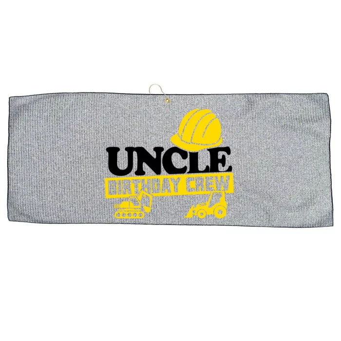 Uncle Birthday Crew Construction Party Large Microfiber Waffle Golf Towel