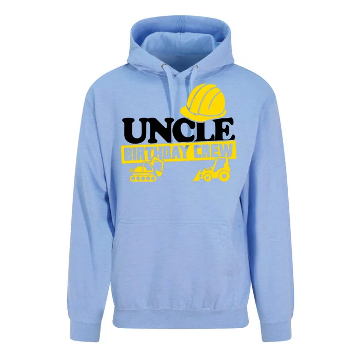 Uncle Birthday Crew Construction Party Unisex Surf Hoodie