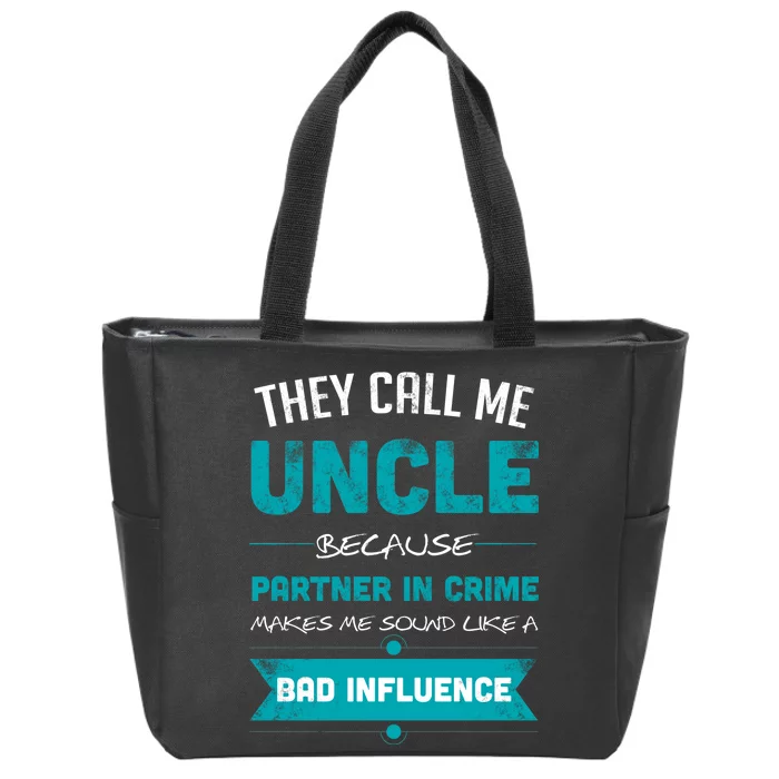 Uncle Partner In Crime Zip Tote Bag