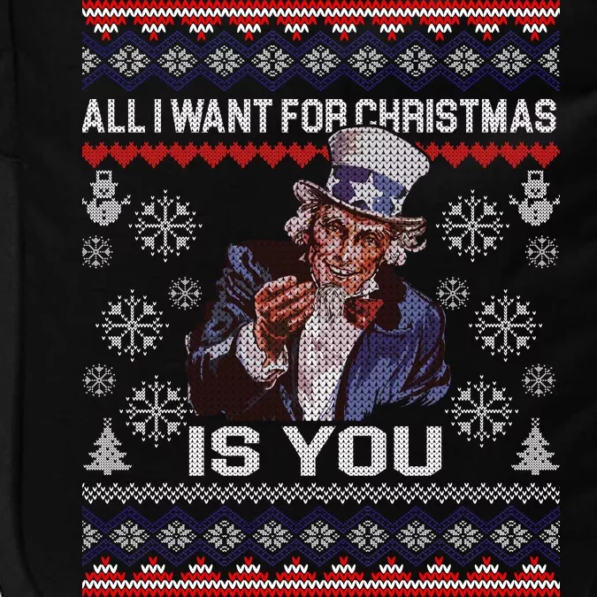 Uncle Sam All I Want for Christmas is You Ugly Impact Tech Backpack