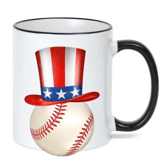 Uncle Sam Baseball Black Color Changing Mug