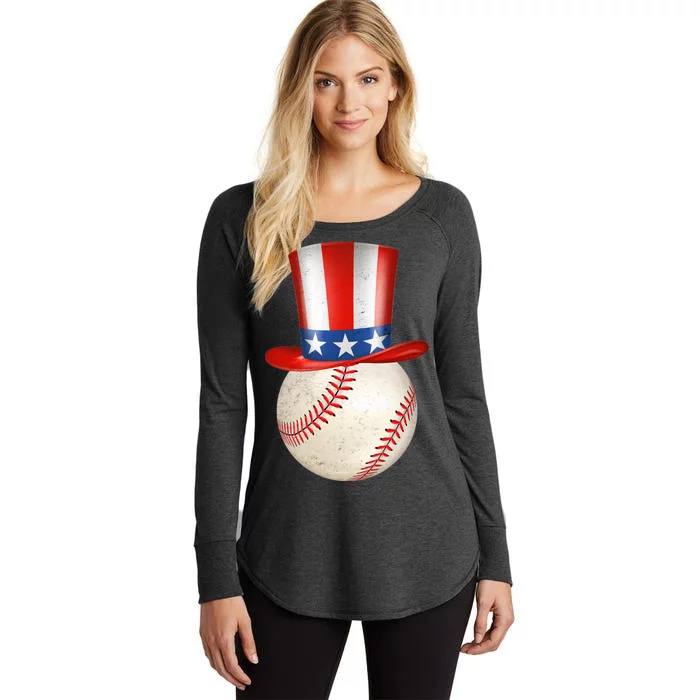 Uncle Sam Baseball Women's Perfect Tri Tunic Long Sleeve Shirt