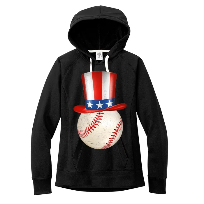 Uncle Sam Baseball Women's Fleece Hoodie