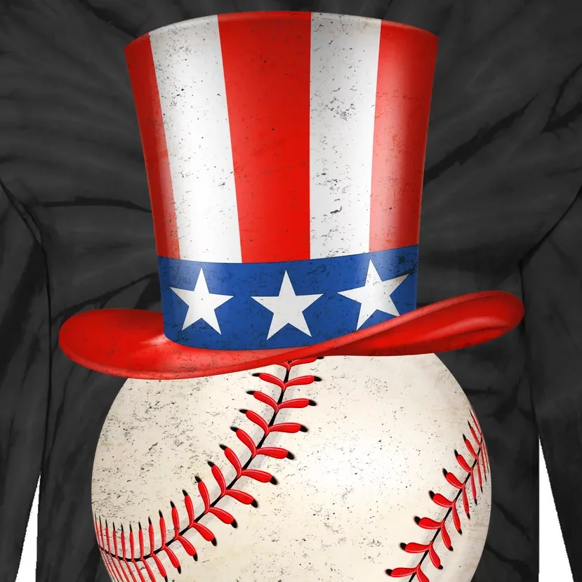 Uncle Sam Baseball Tie-Dye Long Sleeve Shirt