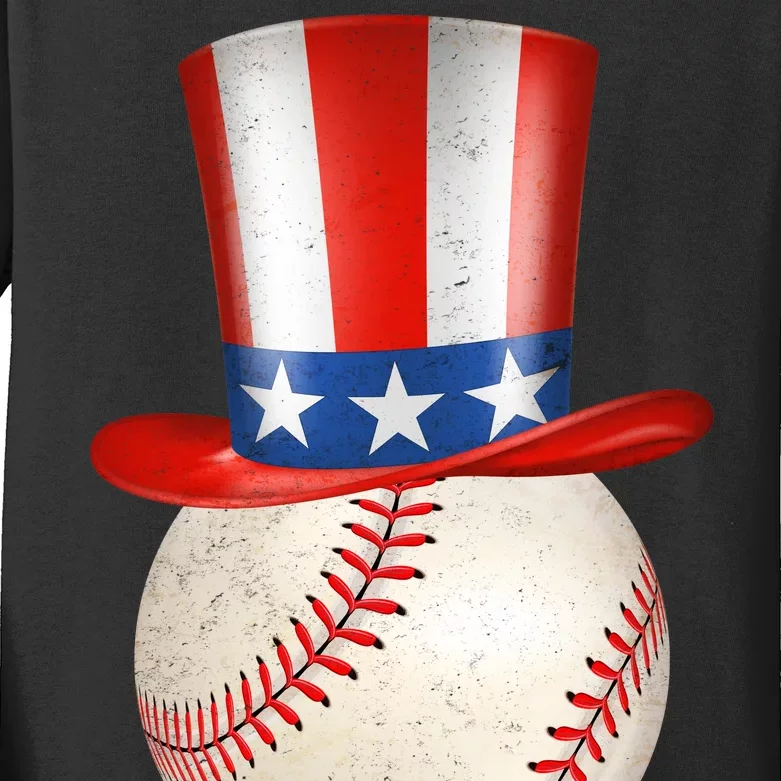 Uncle Sam Baseball Kids Long Sleeve Shirt