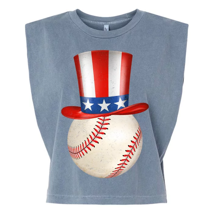 Uncle Sam Baseball Garment-Dyed Women's Muscle Tee