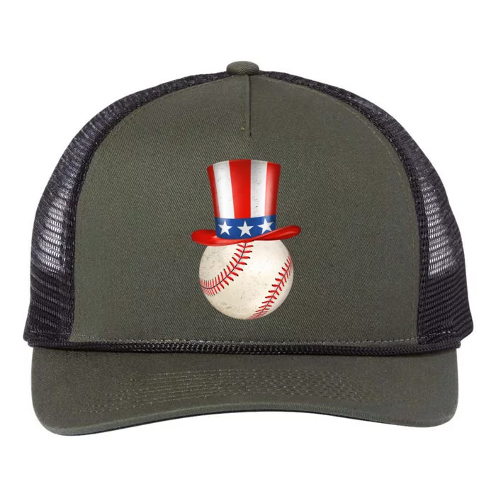 Uncle Sam Baseball Retro Rope Trucker Hat Cap