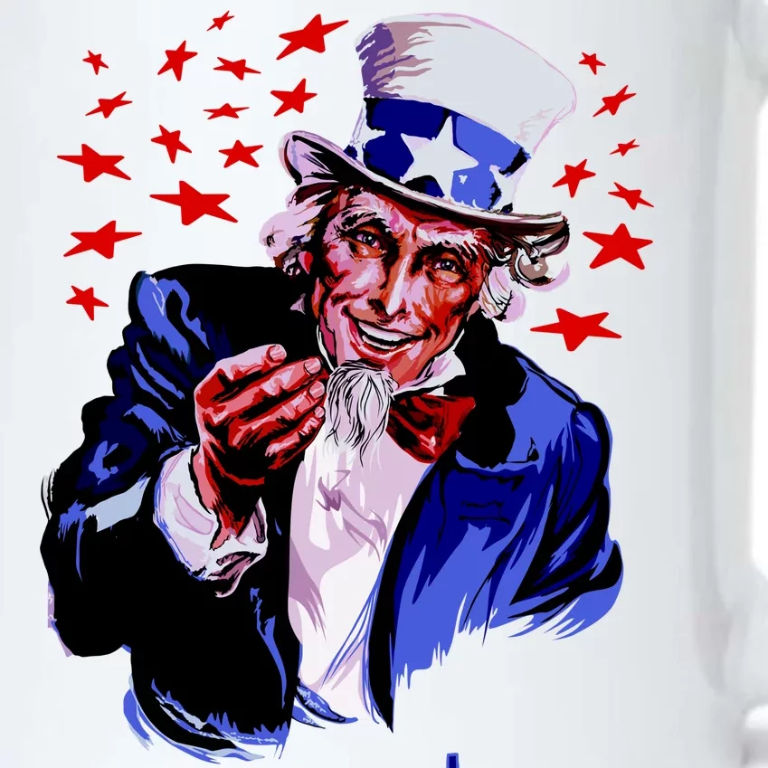 Uncle Sam I Want You Black Color Changing Mug