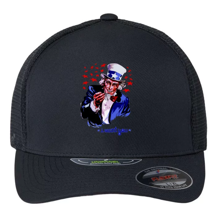 Uncle Sam I Want You Flexfit Unipanel Trucker Cap