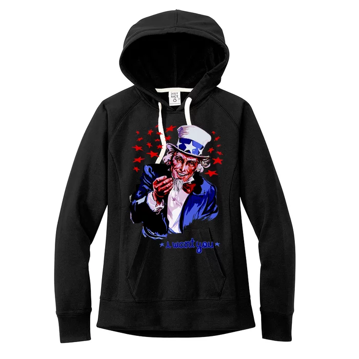 Uncle Sam I Want You Women's Fleece Hoodie