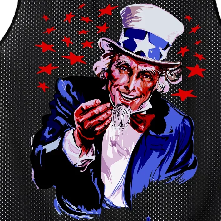 Uncle Sam I Want You Mesh Reversible Basketball Jersey Tank