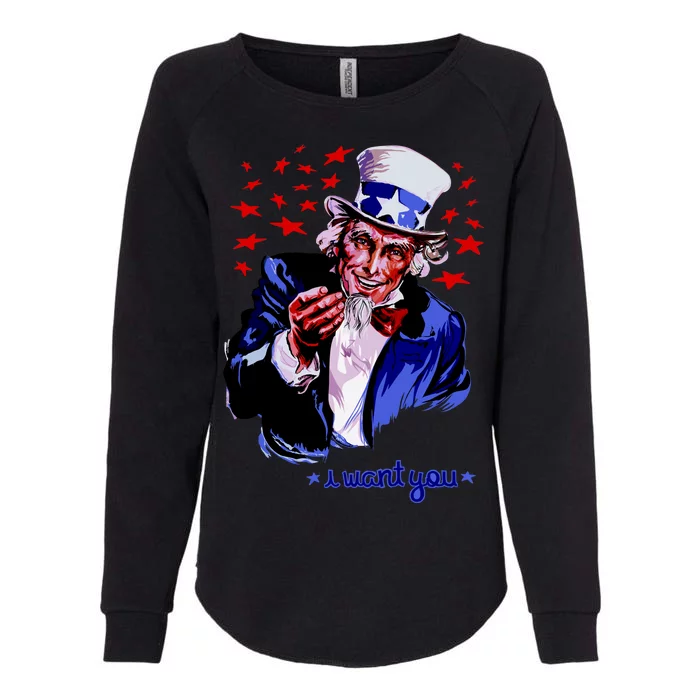 Uncle Sam I Want You Womens California Wash Sweatshirt