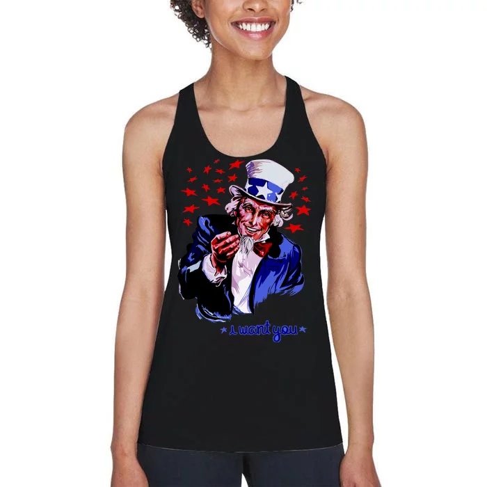 Uncle Sam I Want You Women's Racerback Tank