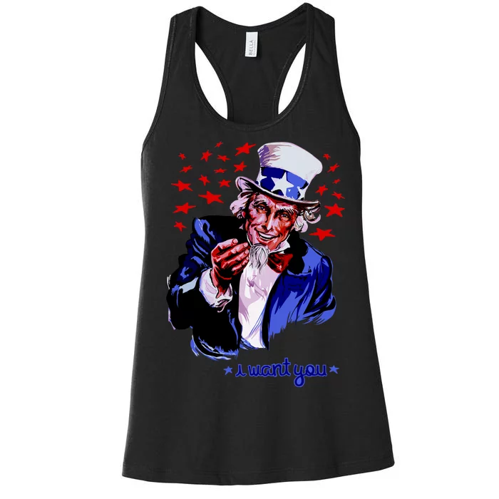 Uncle Sam I Want You Women's Racerback Tank