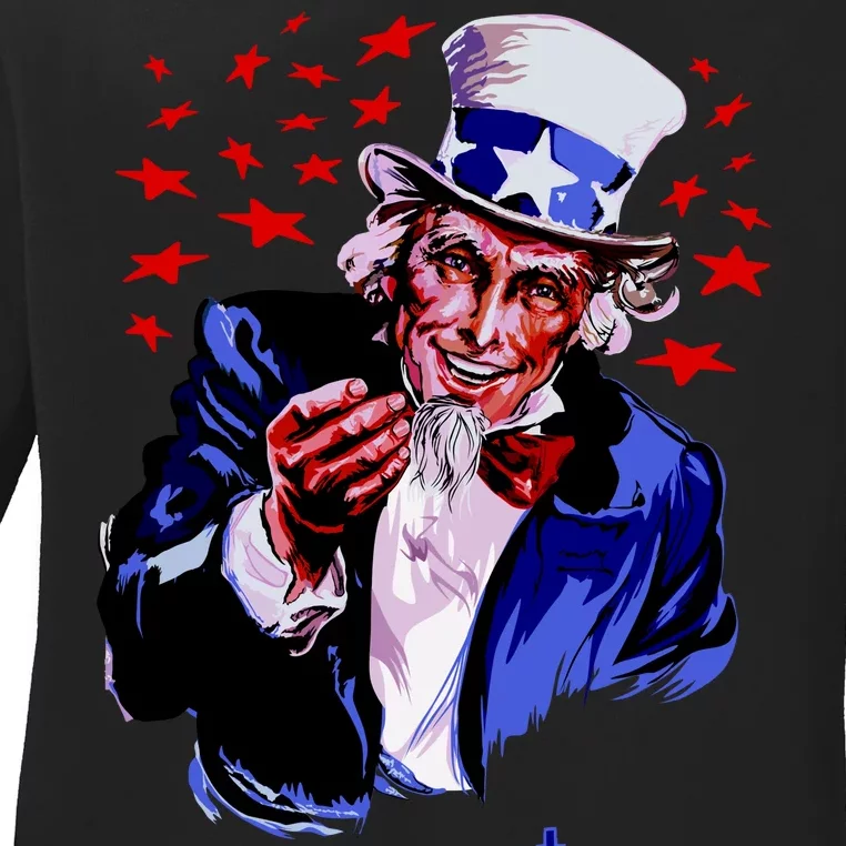 Uncle Sam I Want You Ladies Long Sleeve Shirt