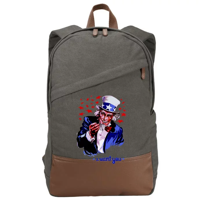 Uncle Sam I Want You Cotton Canvas Backpack