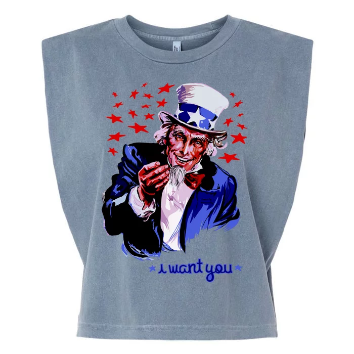 Uncle Sam I Want You Garment-Dyed Women's Muscle Tee