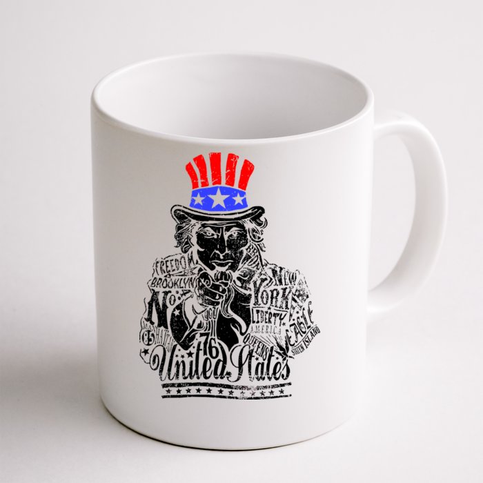 Uncle Sam I Want You 4th of July USA Mashup Front & Back Coffee Mug