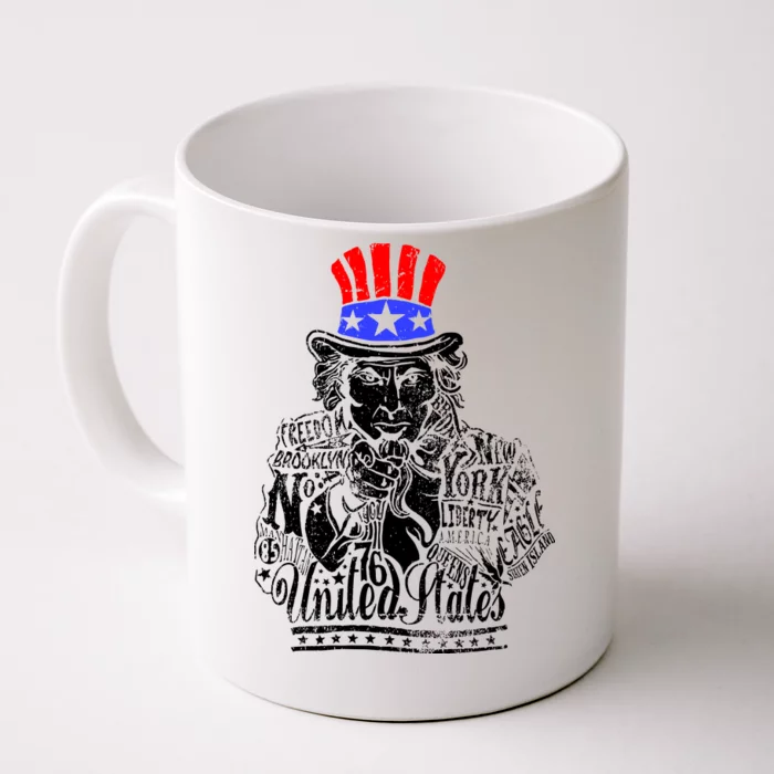 Uncle Sam I Want You 4th of July USA Mashup Front & Back Coffee Mug