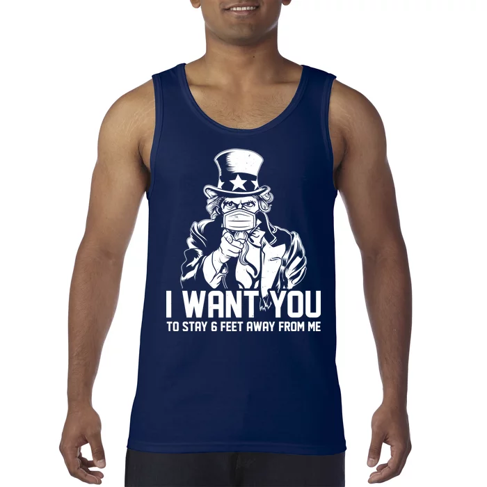 Uncle Sam I Want You To Save 6 Feet Away From Me Tank Top