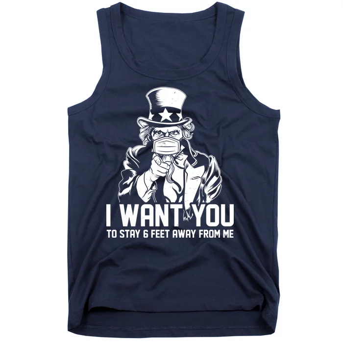 Uncle Sam I Want You To Save 6 Feet Away From Me Tank Top