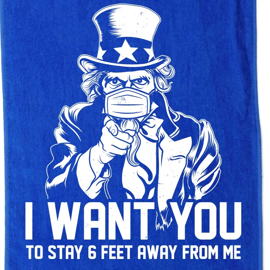 Uncle Sam I Want You To Save 6 Feet Away From Me Platinum Collection Golf Towel