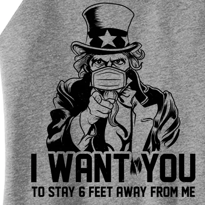 Uncle Sam I Want You To Save 6 Feet Away From Me Women’s Perfect Tri Rocker Tank