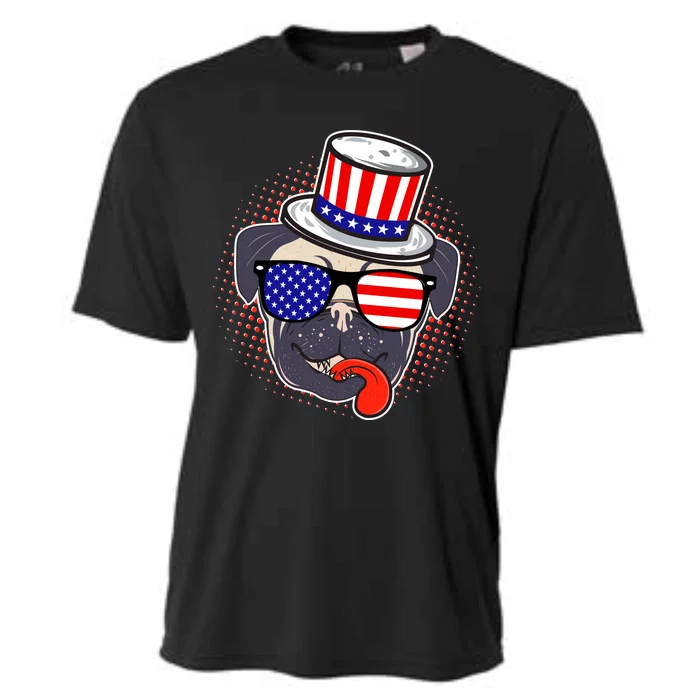 Uncle Sam Pug Cooling Performance Crew T-Shirt