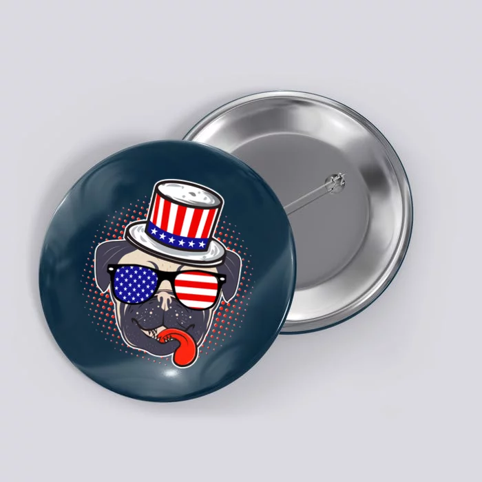 Uncle Sam Pug Button