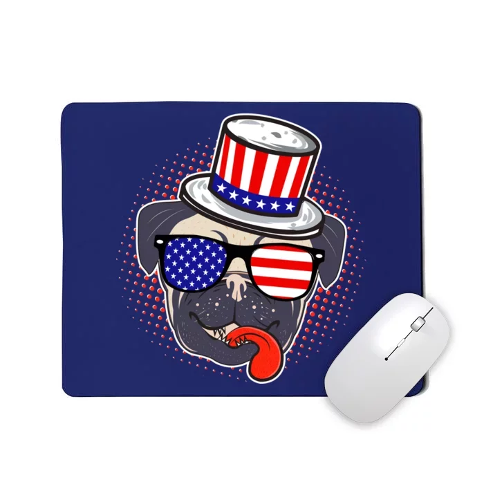 Uncle Sam Pug Mousepad