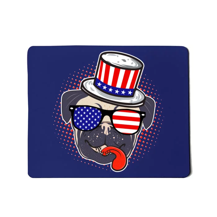 Uncle Sam Pug Mousepad