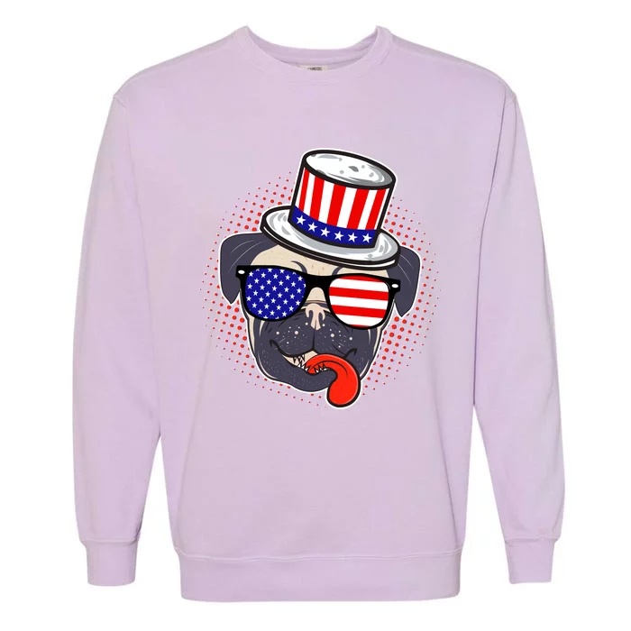 Uncle Sam Pug Garment-Dyed Sweatshirt