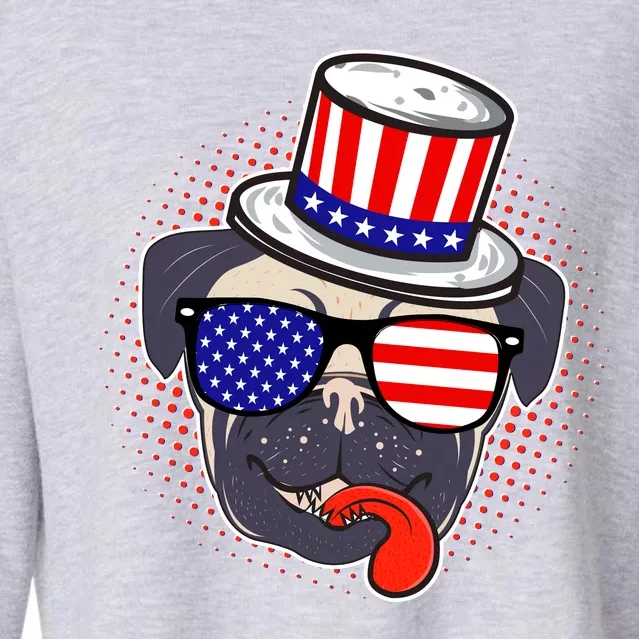 Uncle Sam Pug Cropped Pullover Crew