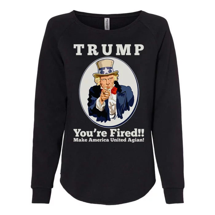 Uncle Sam Trump You're Fired Make America United Again Womens California Wash Sweatshirt