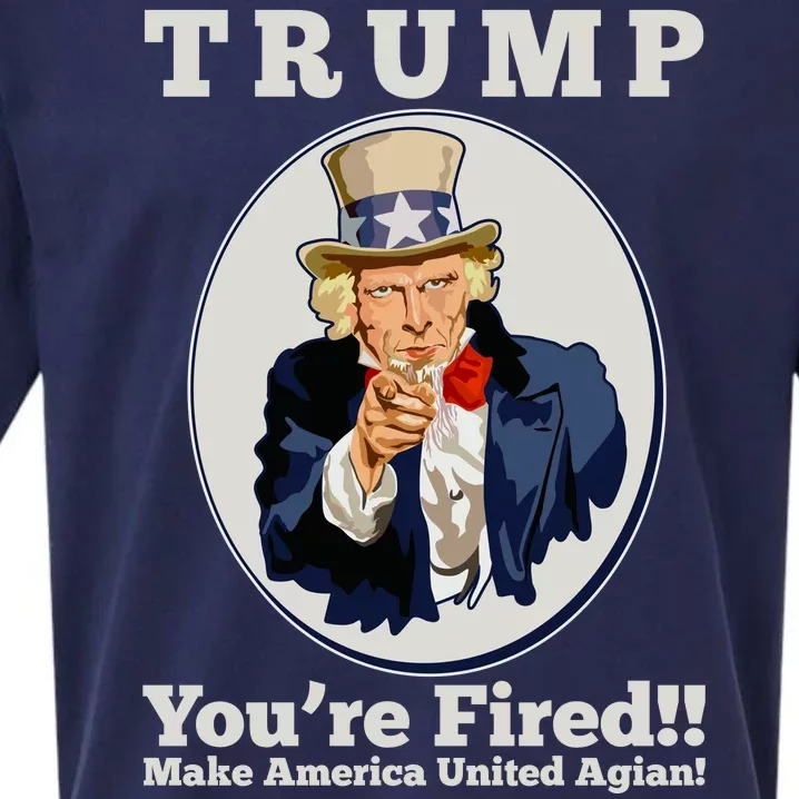 Uncle Sam Trump You're Fired Make America United Again Sueded Cloud Jersey T-Shirt