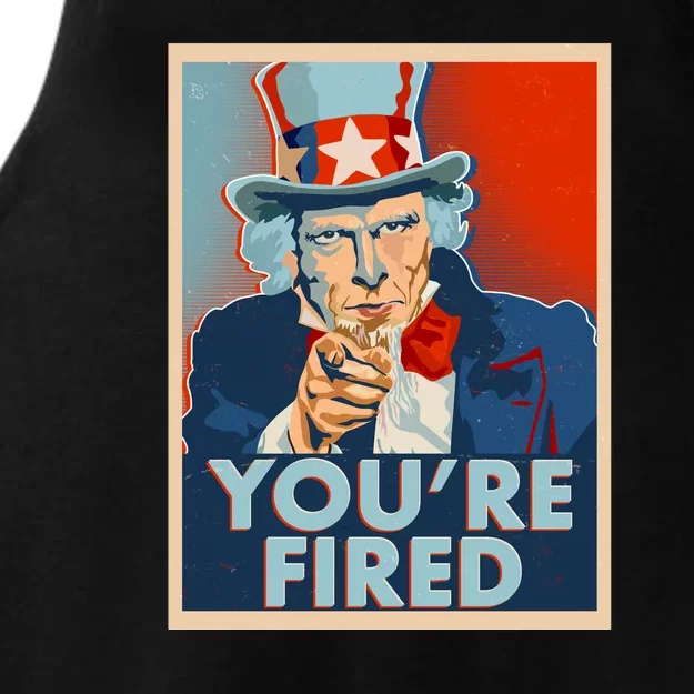 Uncle Sam Trump You're Fired Poster Ladies Tri-Blend Wicking Tank