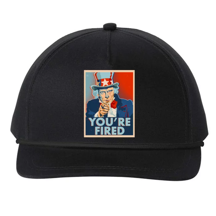 Uncle Sam Trump You're Fired Poster Snapback Five-Panel Rope Hat